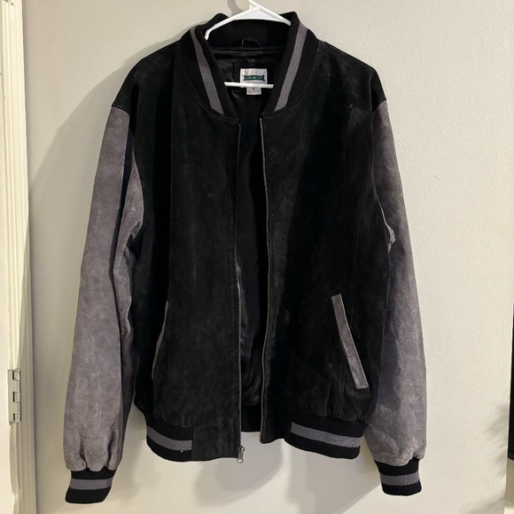 Black & Grey Varsity Letter Jacket from Lake Matley - Picture 1 of 5